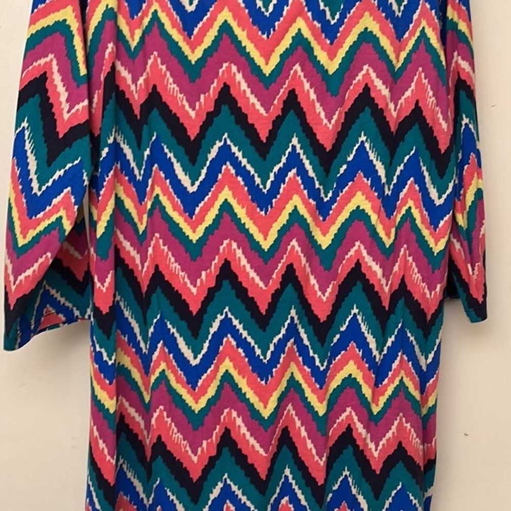 Rare Lilly Pulitzer XL zig zag pattern dress - image 2