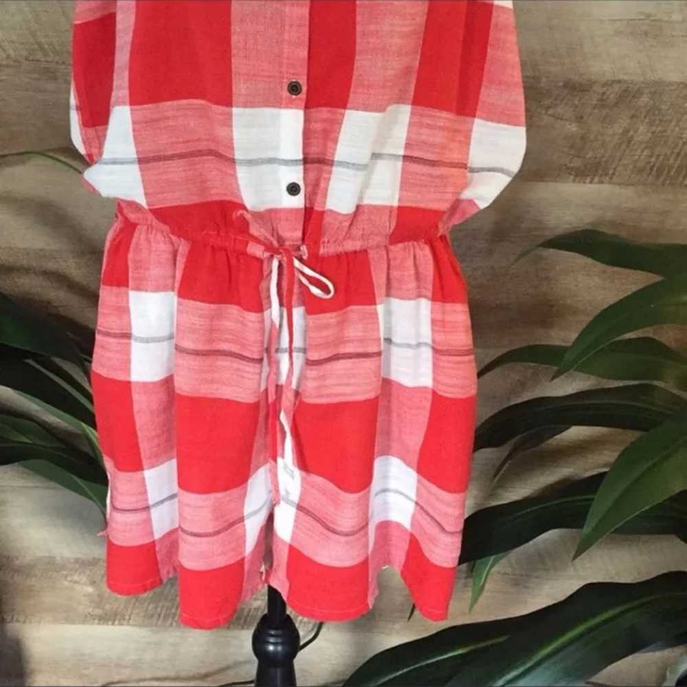 Red & White Gingham Romper - image 2