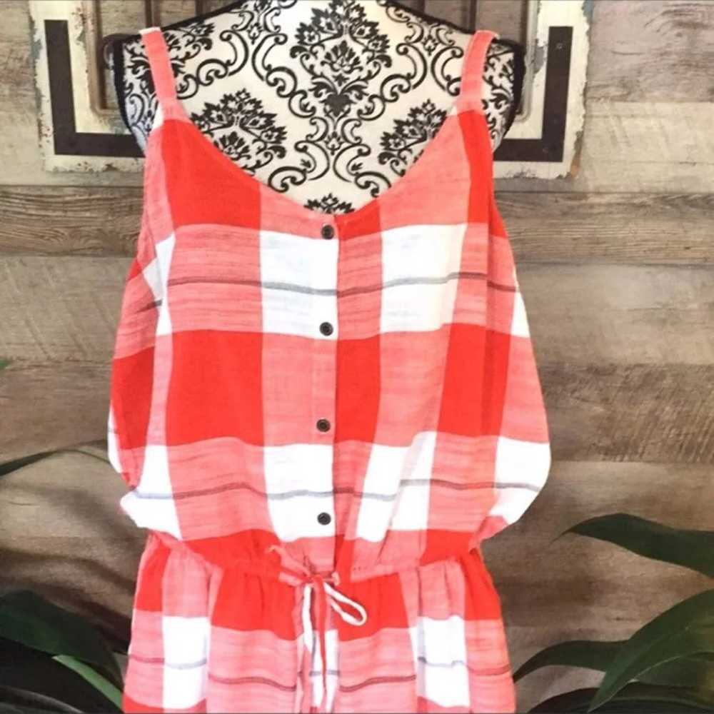 Red & White Gingham Romper - image 3