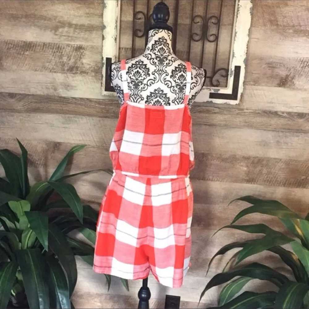 Red & White Gingham Romper - image 4