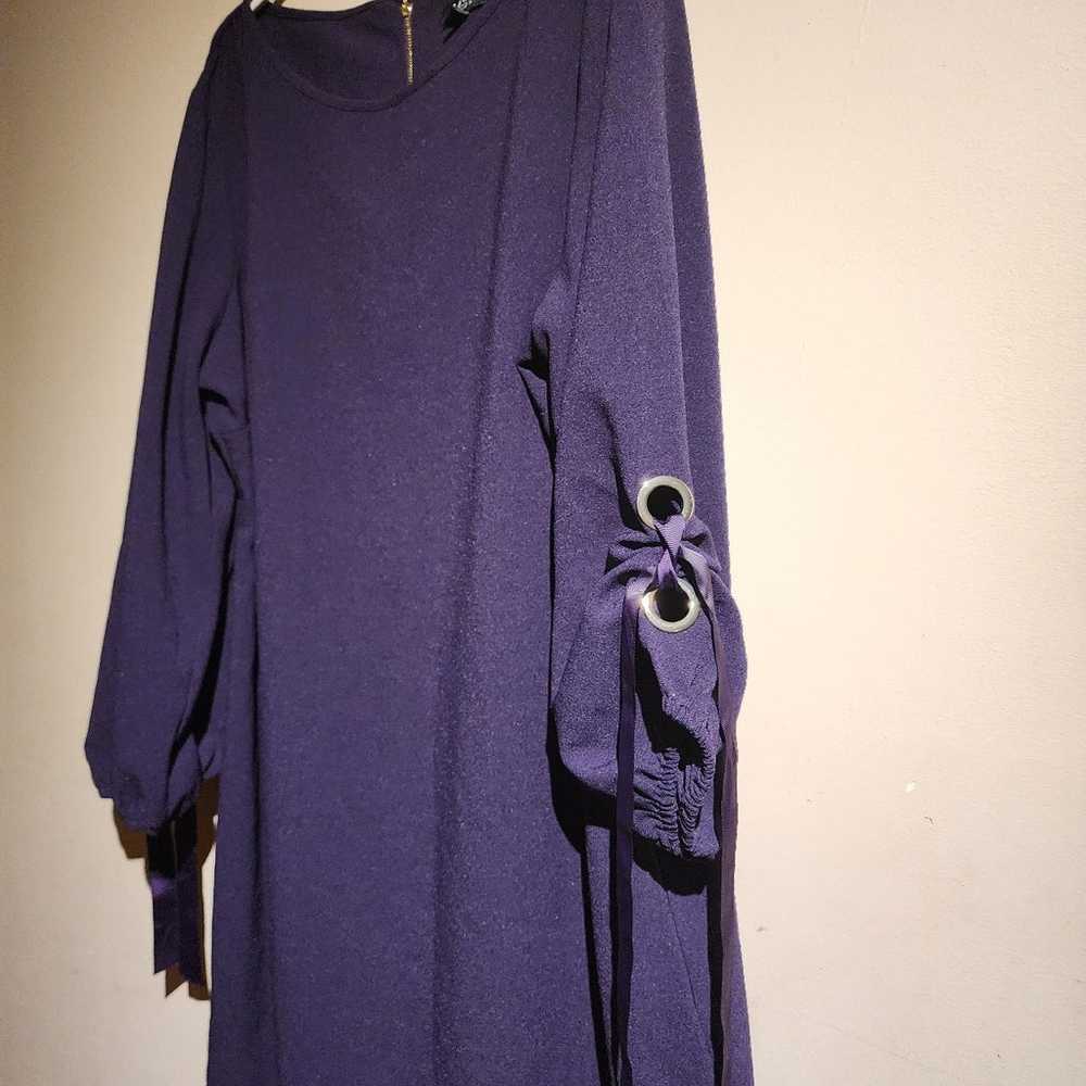 MSK  Plus Size Staylish Purple Shift Dress. - image 2