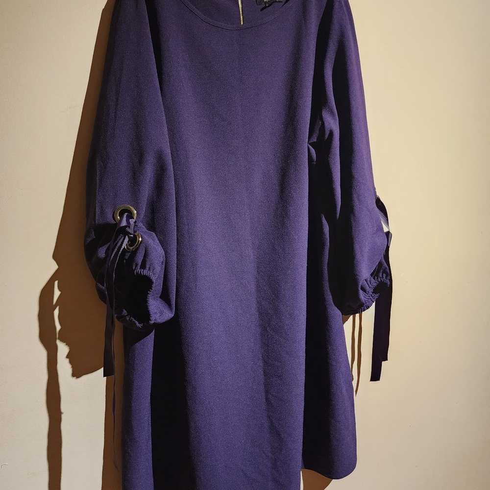 MSK  Plus Size Staylish Purple Shift Dress. - image 3