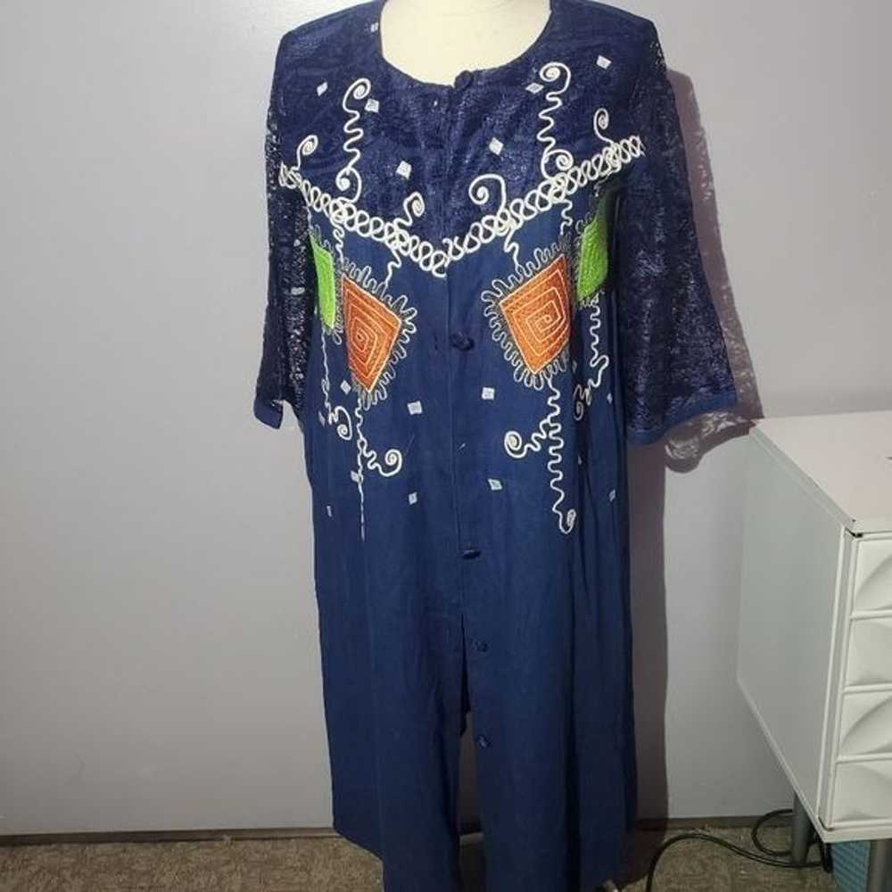 Sunee African style denim dress size 2x - image 1