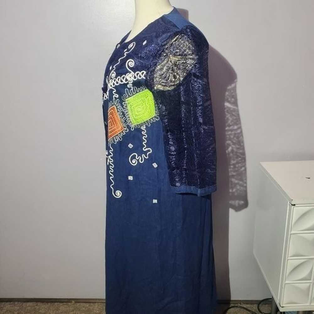 Sunee African style denim dress size 2x - image 4