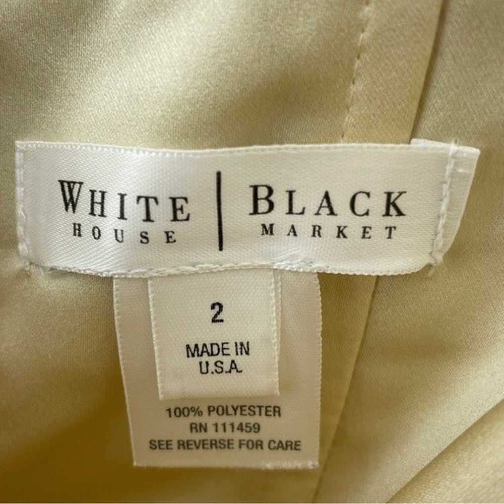 White House Black Market Yellow Black Satin Strap… - image 6