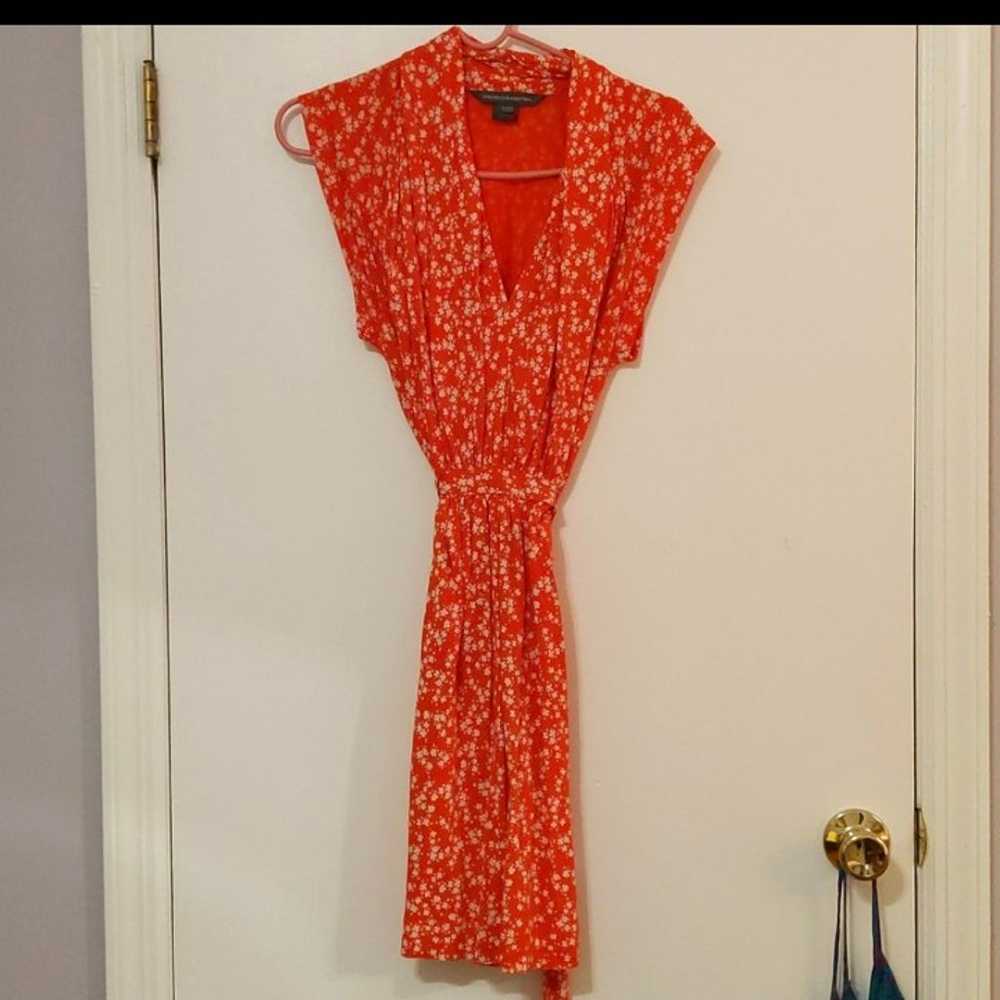 French connection red floral tie dress - image 2