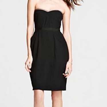 Bcbgmaxazria black strapless ruffle Gem