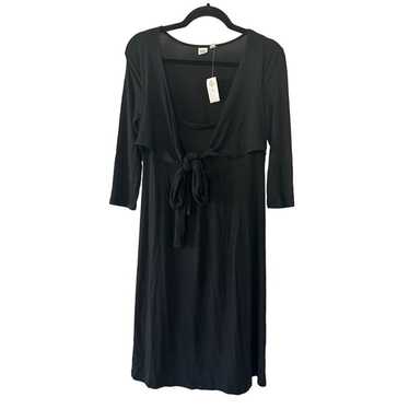 Black Gap Maternity 3/4 Sleeve Wrap Maternity Dress (Like New - Size  X-Small) - Motherhood Closet - Maternity Consignment
