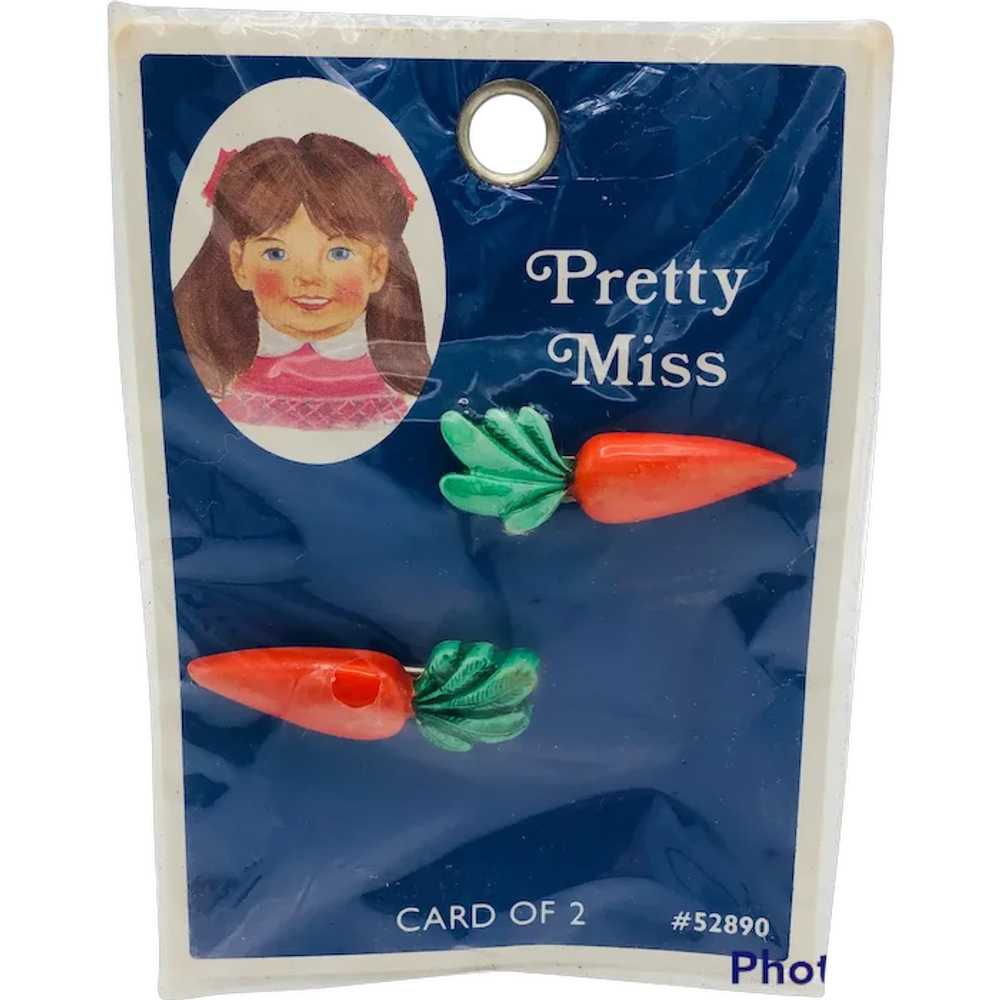 NOS Vintage Pretty Miss Tip Top Card of 2 Orange … - image 1