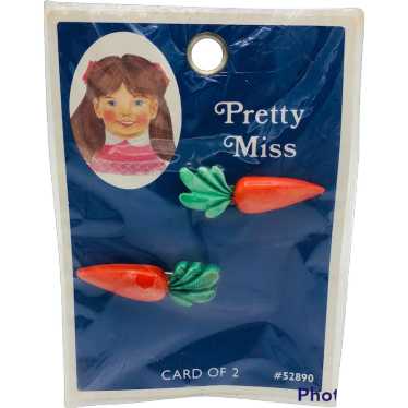NOS Vintage Pretty Miss Tip Top Card of 2 Orange … - image 1