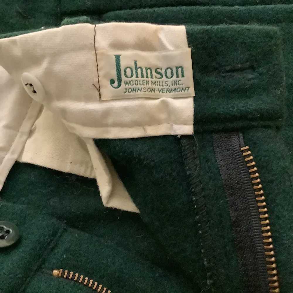 Vintage ‘Johnson Woolen Mills’ Spruce Green Pants - image 2