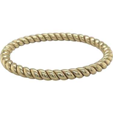 14K Yellow Gold Twist Cable Bangle