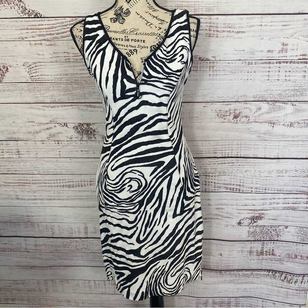 ALBERTO MAKALI zebra print v- neck sleeveless bod… - image 2