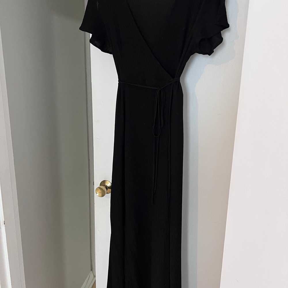 Lulu’s Heart of Marigold Black Wrap Maxi Dress - image 2