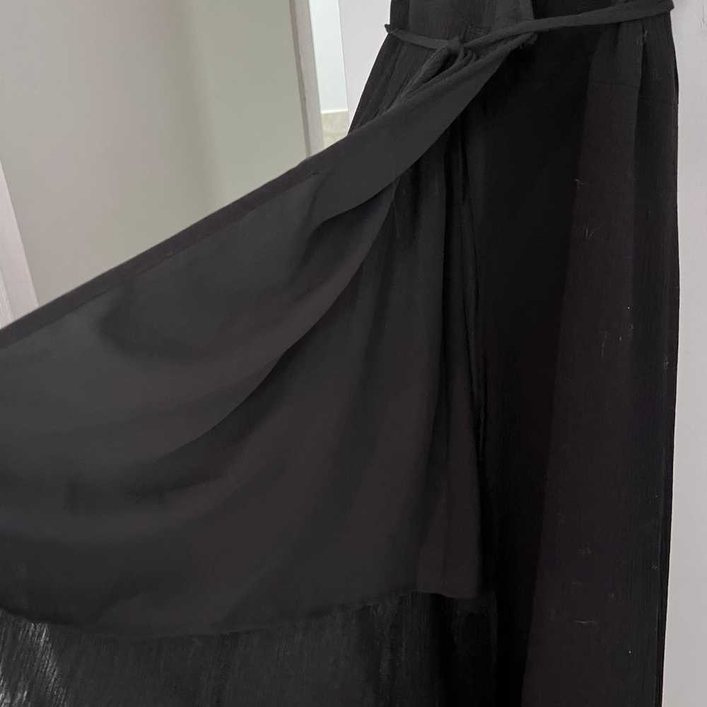 Lulu’s Heart of Marigold Black Wrap Maxi Dress - image 4