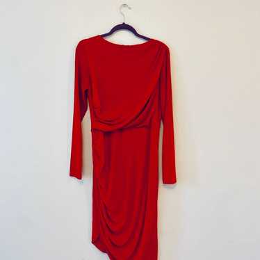 H&M red dress.very classy and flattering.
