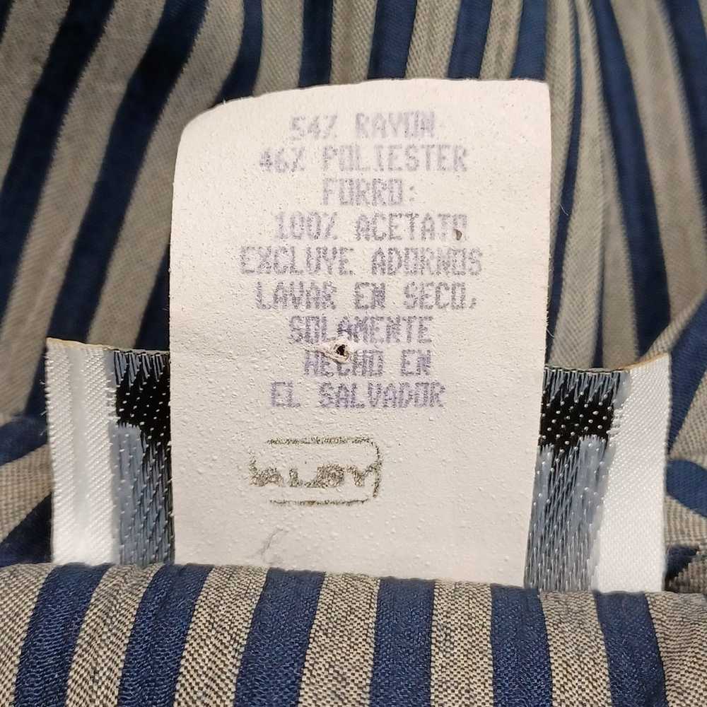 Miss Dorby Size 22W Striped Blue Gray Dress Tie B… - image 10