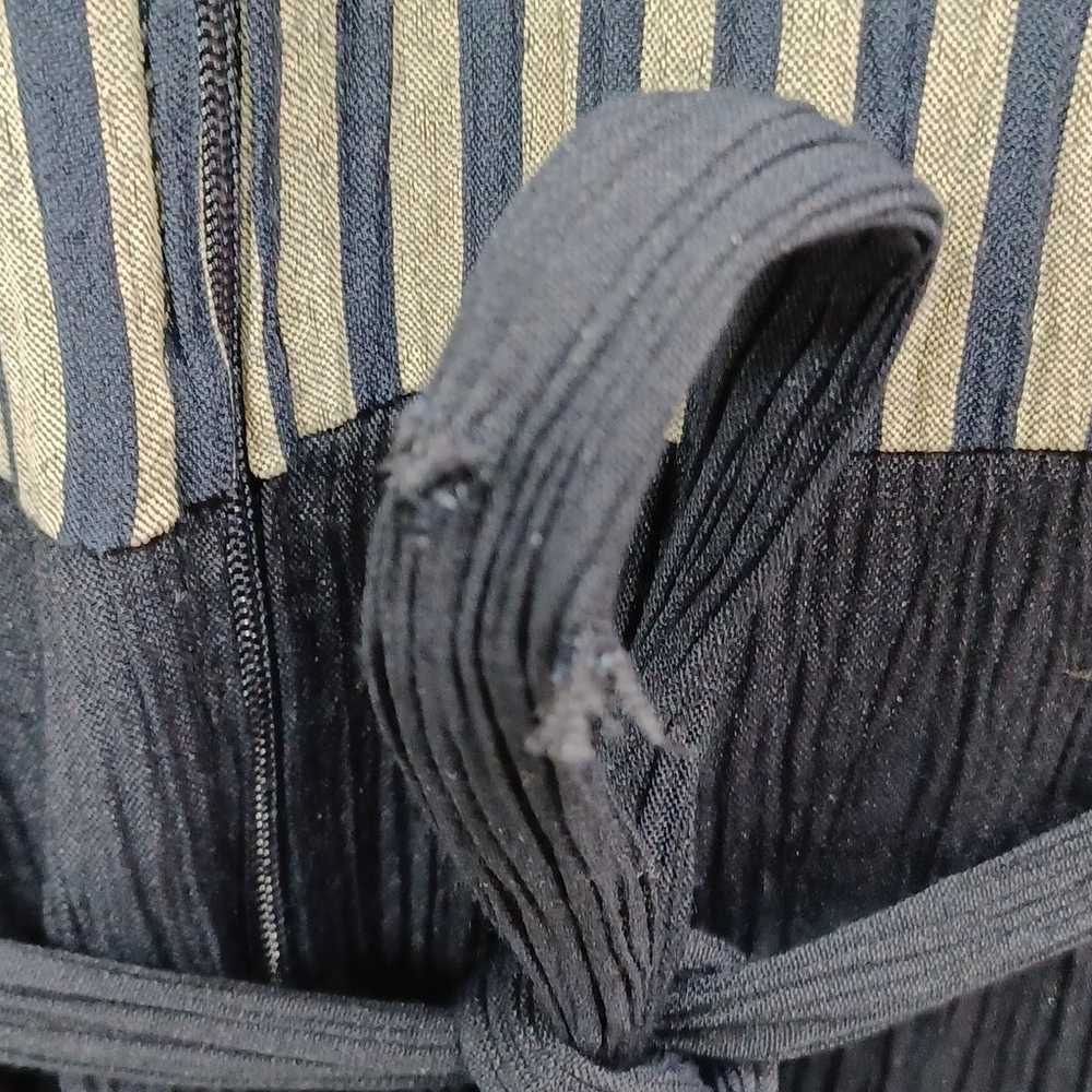 Miss Dorby Size 22W Striped Blue Gray Dress Tie B… - image 5