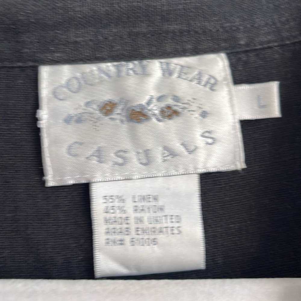 Vintage Country Wear Casuals linen blend 1/4 butt… - image 6