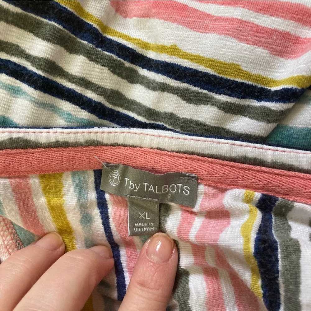Talbots Striped Knit Pullover Dress, Size XL - image 4