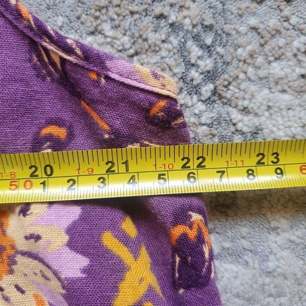 Sonoma Dress Women Size XL Purple Linen Blend Tie… - image 4