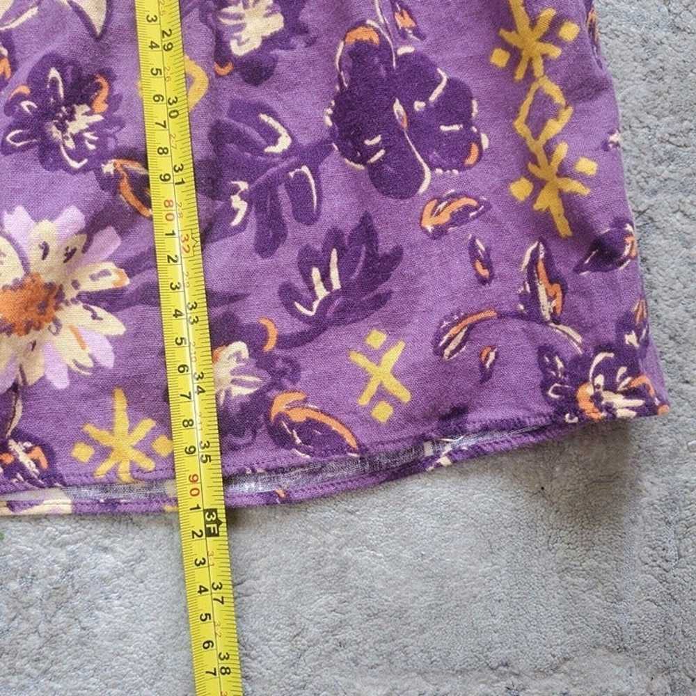 Sonoma Dress Women Size XL Purple Linen Blend Tie… - image 5