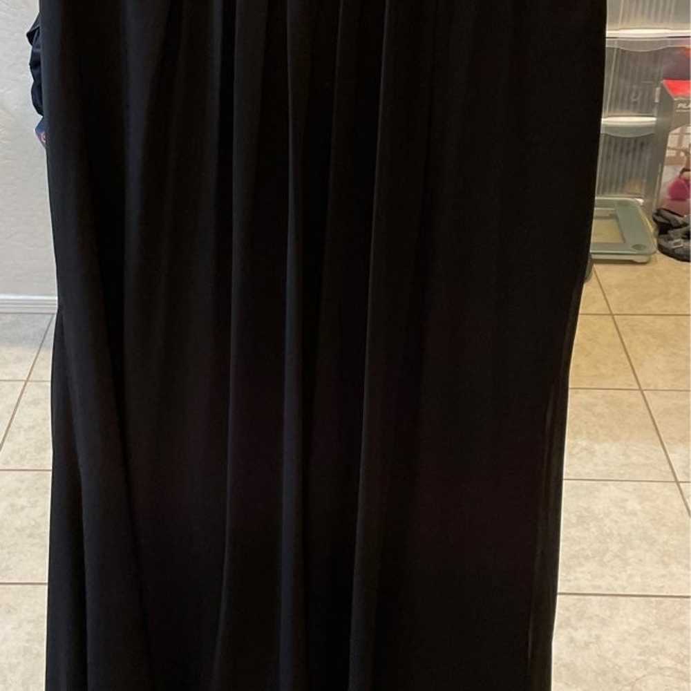 Black davids bridal dress size 16 great condition - image 2