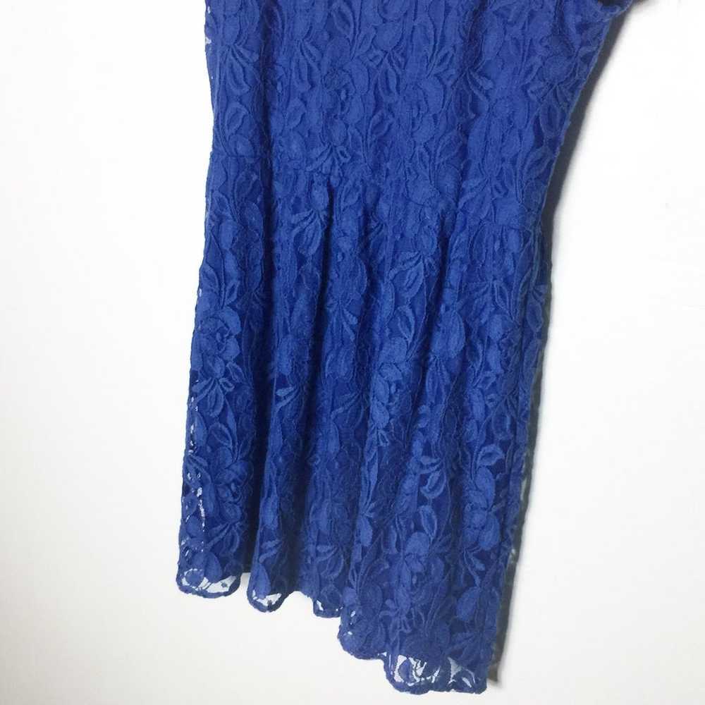 Sunny Leigh Blue Lace Midi Dress - image 5