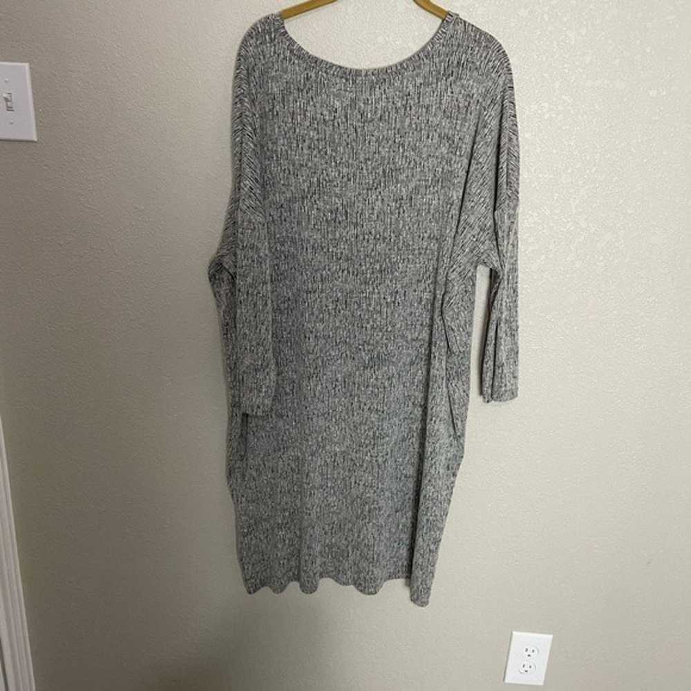 J Jill Linen Blend Gray Black Speckled Shift Dres… - image 5