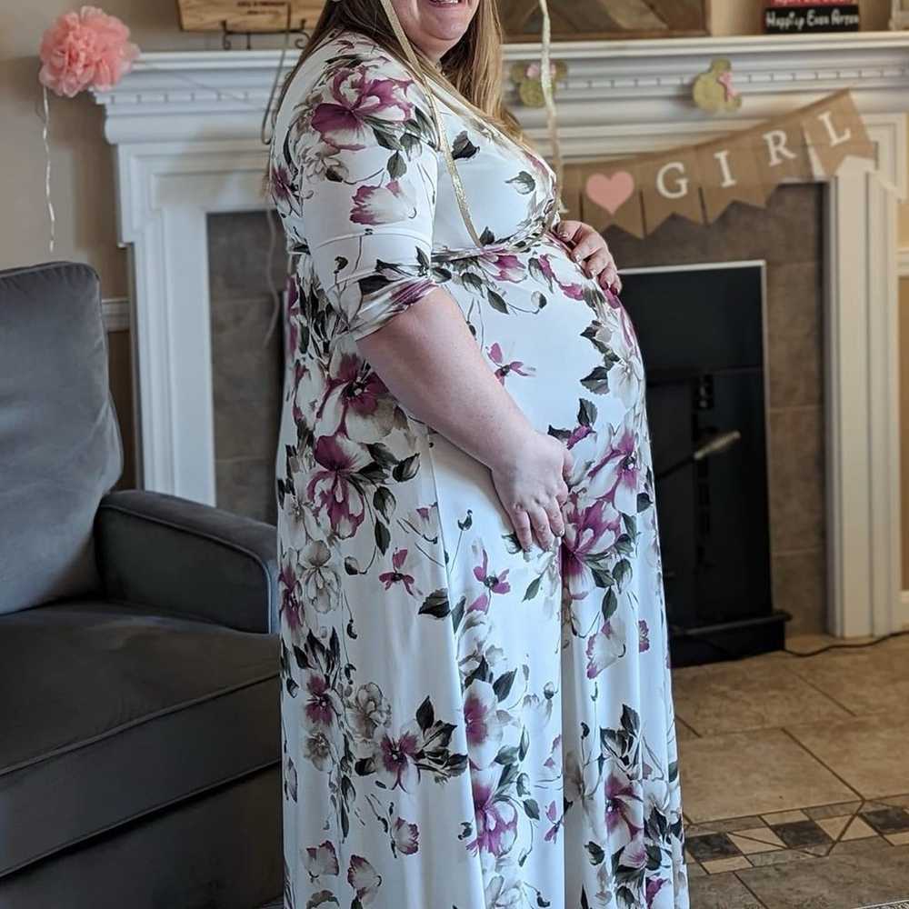 Floral Maxi Maternity Dress - image 3