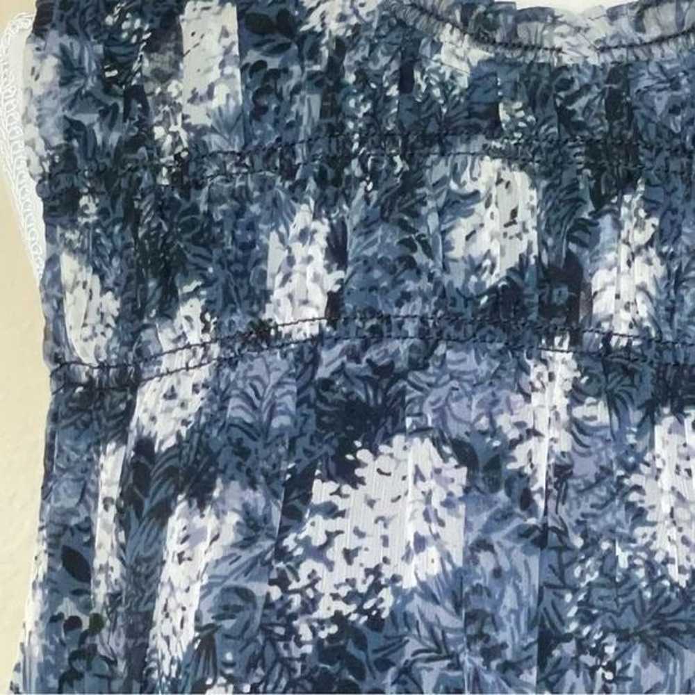 Joie Blue floral flowing mini dress in Baltic Pri… - image 3