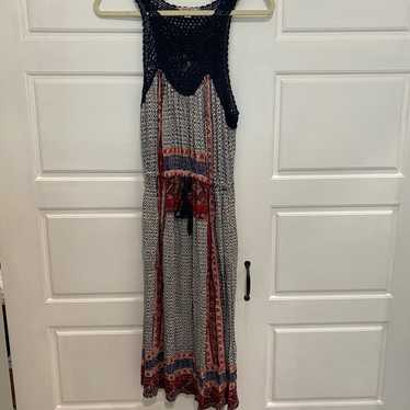 Lucky Brand Dress Macrame Braided Drawst