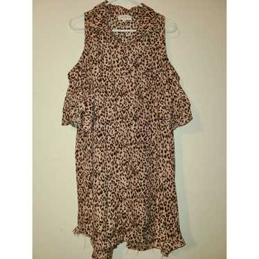Umgee Fit & Flare Dress Womens XL Animal Print Bu… - image 1