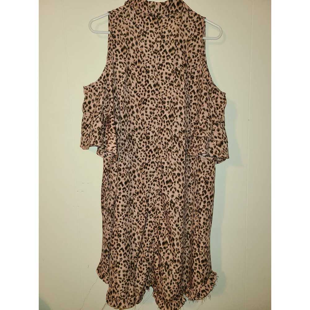 Umgee Fit & Flare Dress Womens XL Animal Print Bu… - image 5