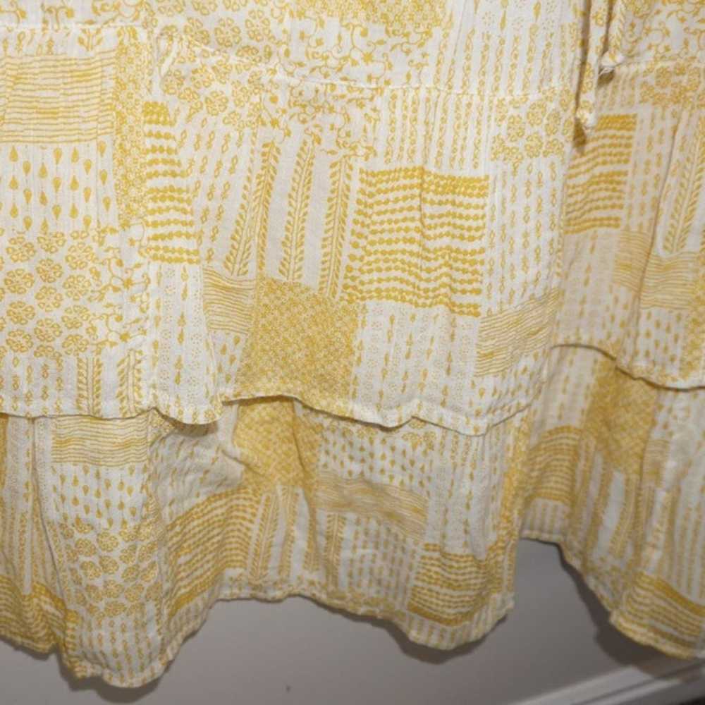 Caslon Tiered Dress Woman Size XL Yellow White La… - image 4