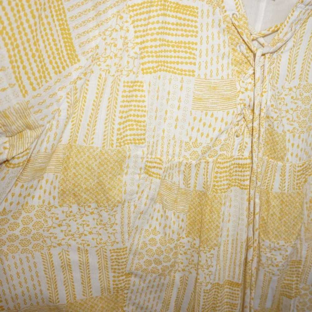 Caslon Tiered Dress Woman Size XL Yellow White La… - image 5