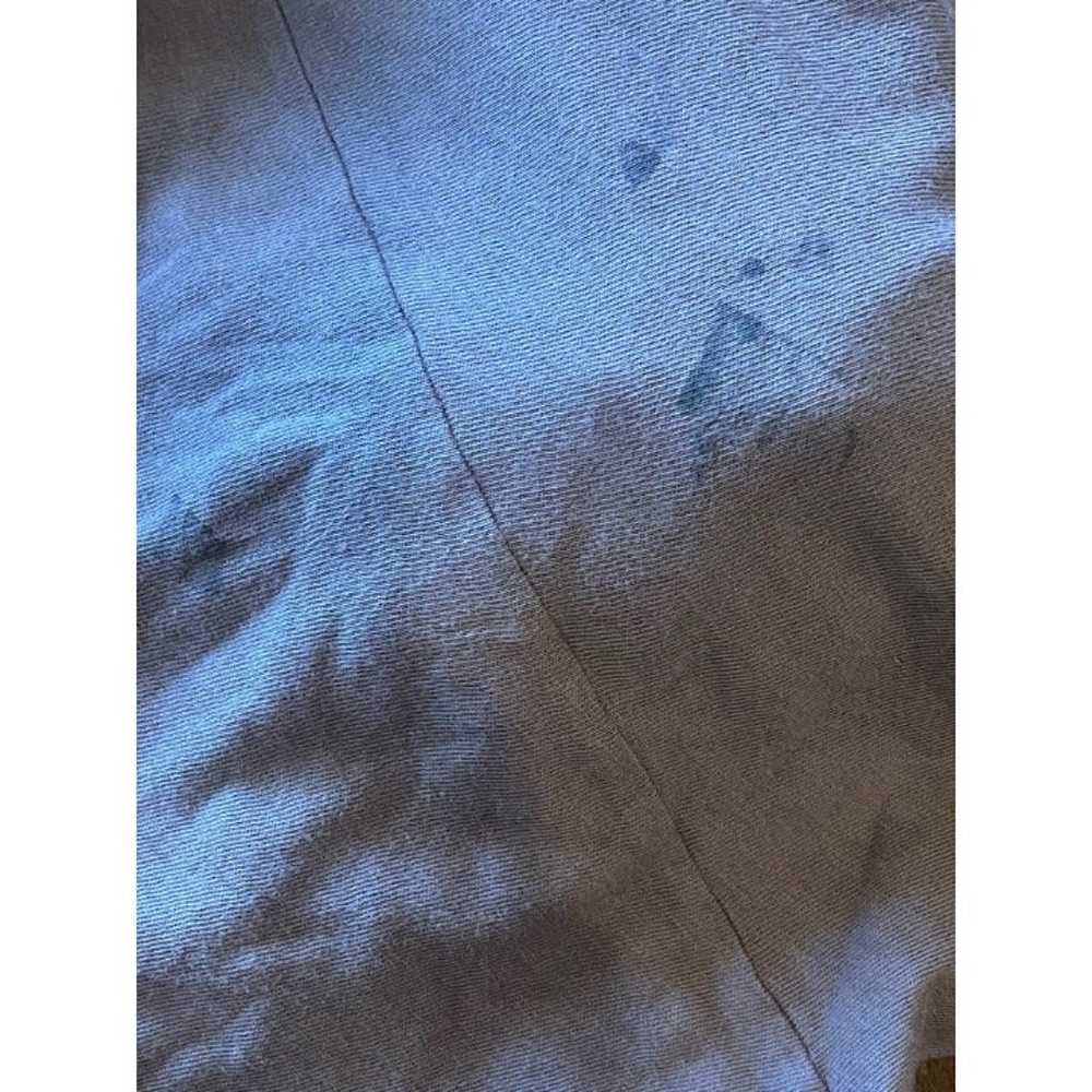 Velvet Brown Cotton Ruched Sides Ruffled Hem Slee… - image 9