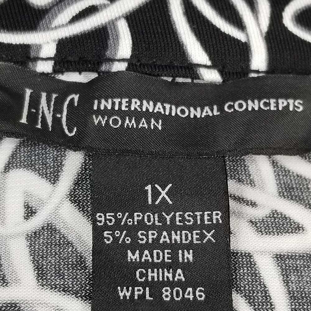 INC women's long sleeve stretch knit geometric pr… - image 3