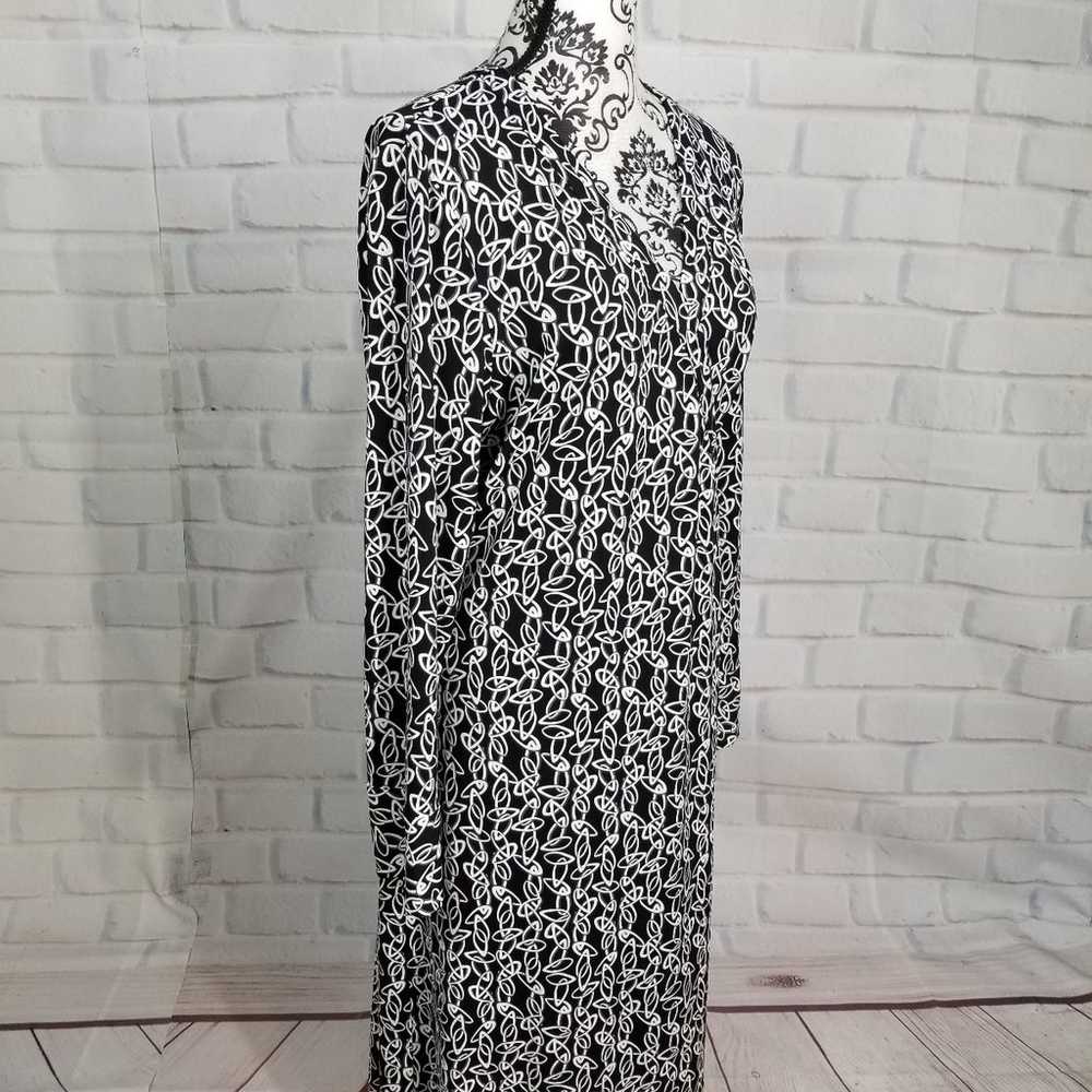 INC women's long sleeve stretch knit geometric pr… - image 4