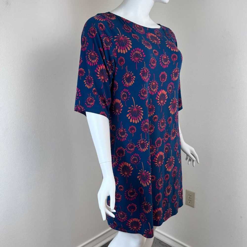 Leota Women Size 2XL Blue Floral Shift Pullover J… - image 7