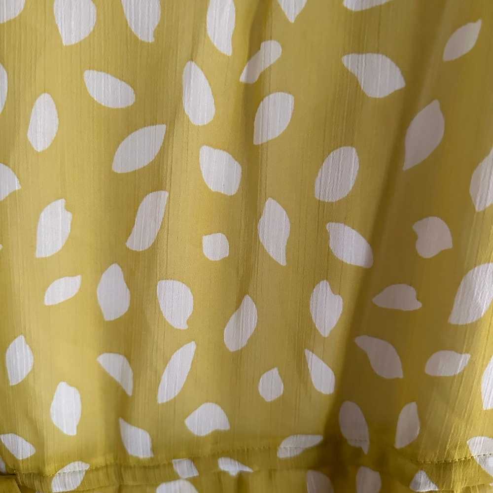 Emma & Michele Yellow/White Polka Dot Ruffle Dres… - image 3