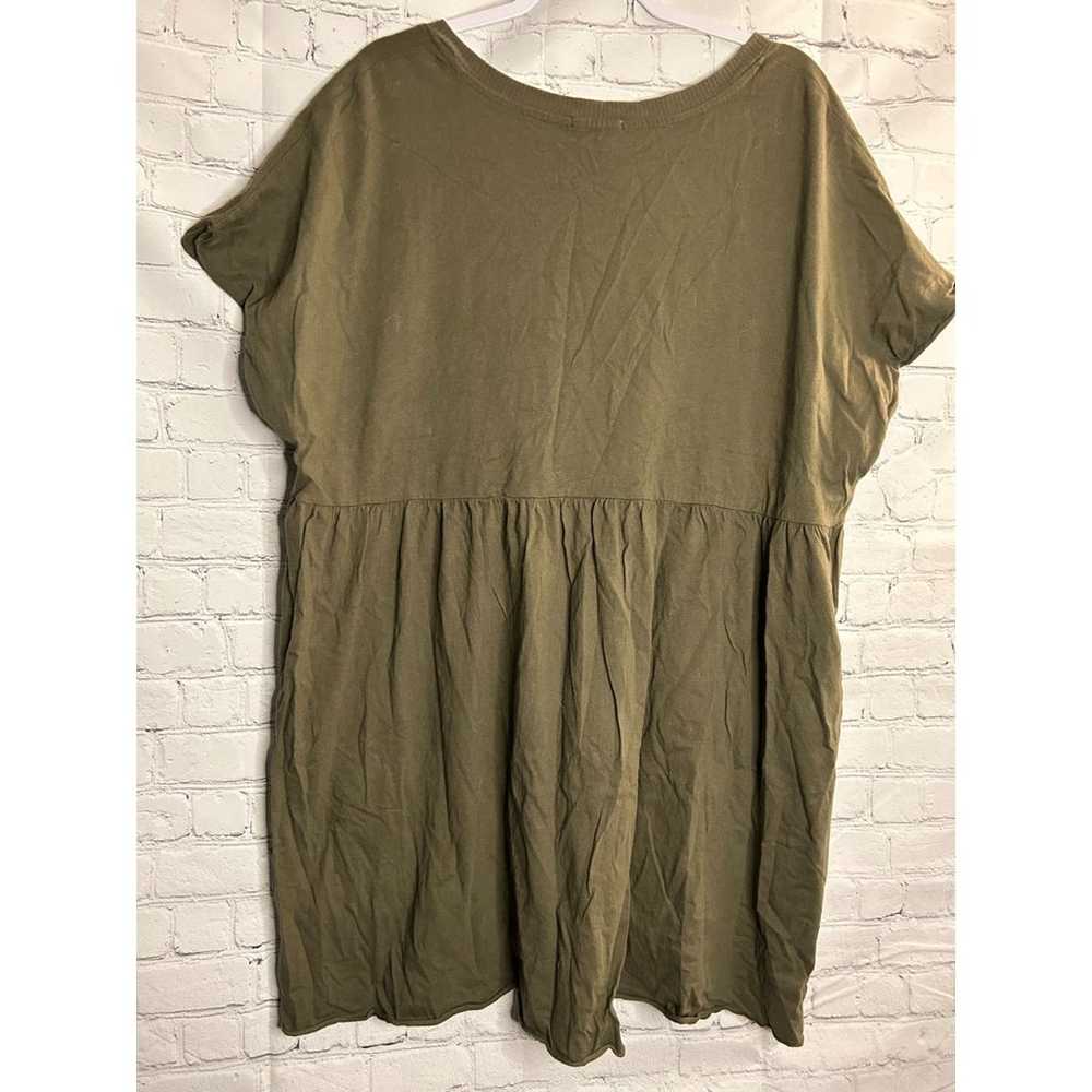 BP Women's Olive Green Babydoll Short Sleeve Dres… - image 3