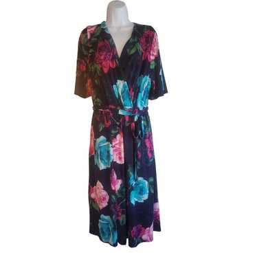 Chris & Carol Plus 2X Faux wrap Floral Dress - image 1