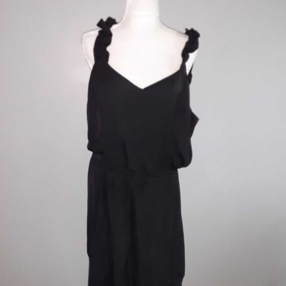 Who What Wear Black Ruffle Strap Tie Waist Casual… - image 3