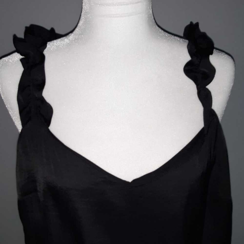 Who What Wear Black Ruffle Strap Tie Waist Casual… - image 7