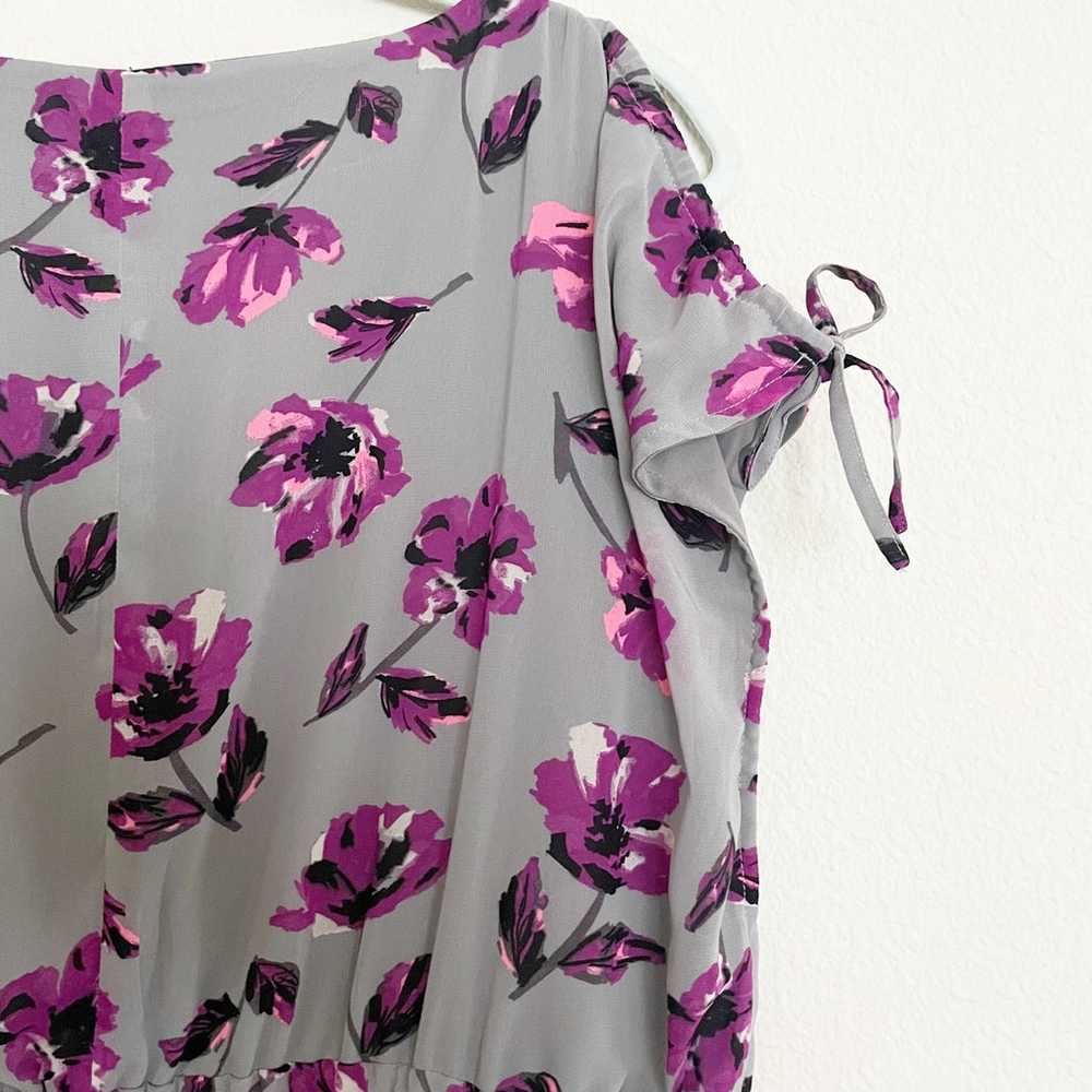 Torrid floral print tie sleeve chiffon dress - image 11