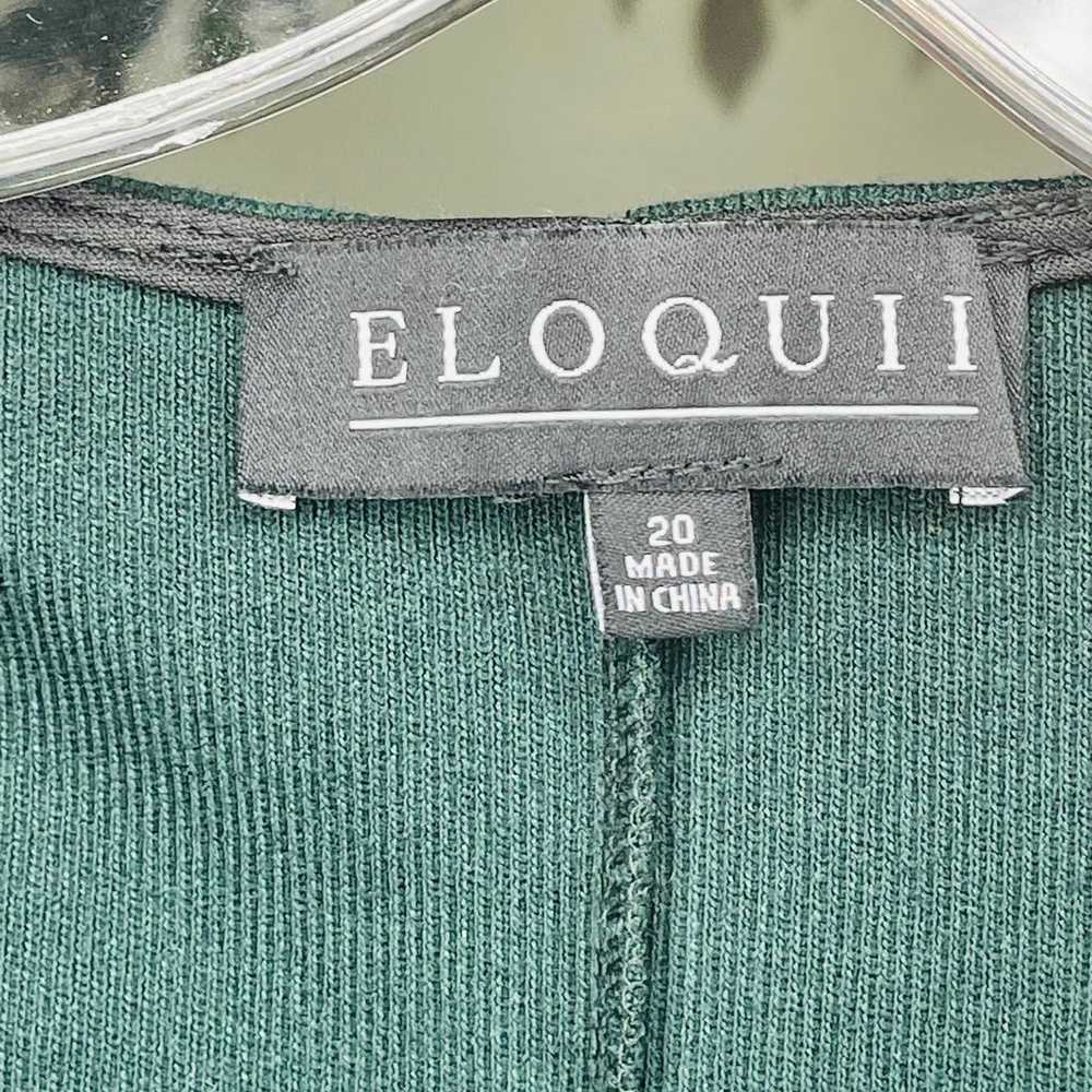 Eloquii Woman's Plus Sz 20 Deep Green V-neck Long… - image 6