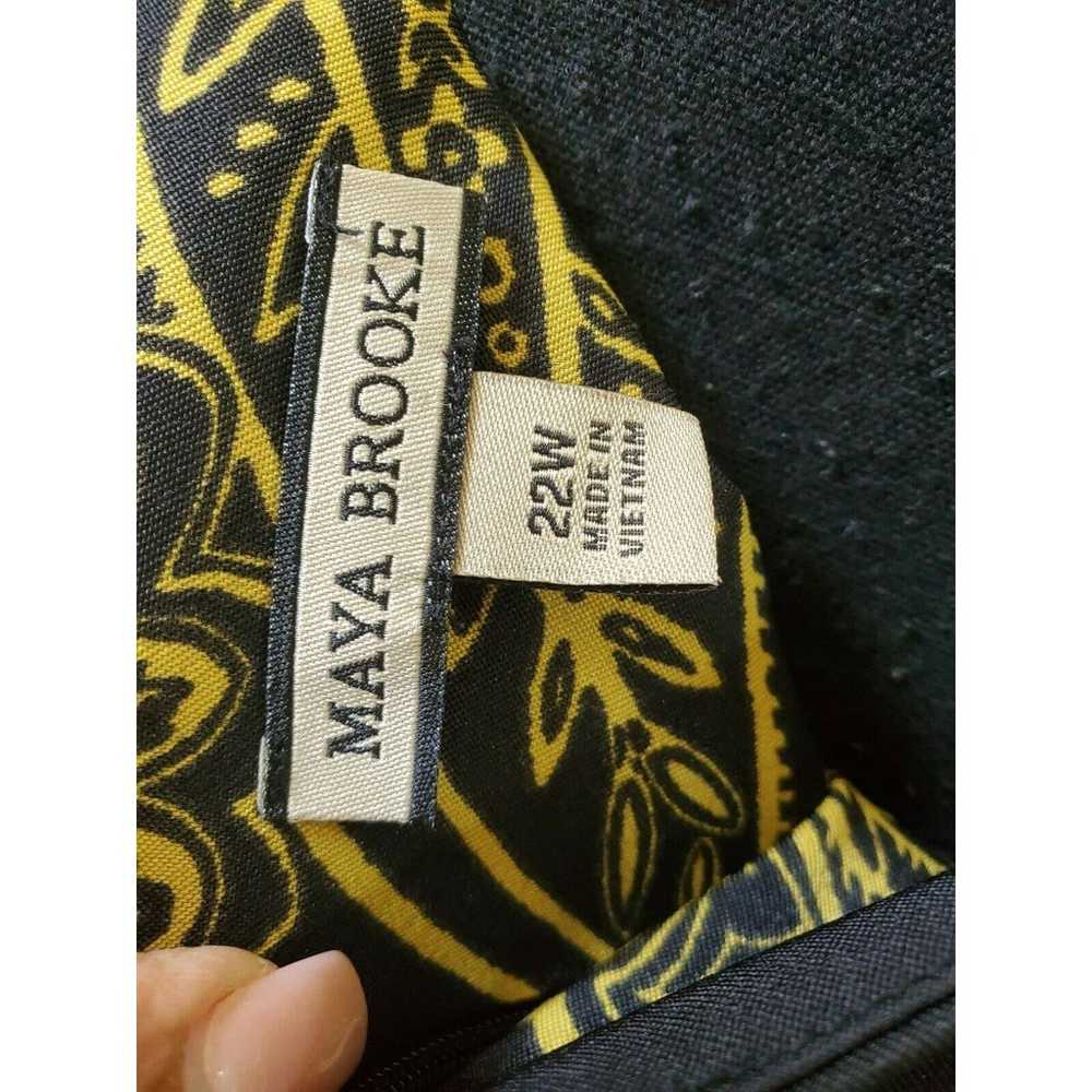 Maya Brooke Black Yellow Dress Size 20W - image 6