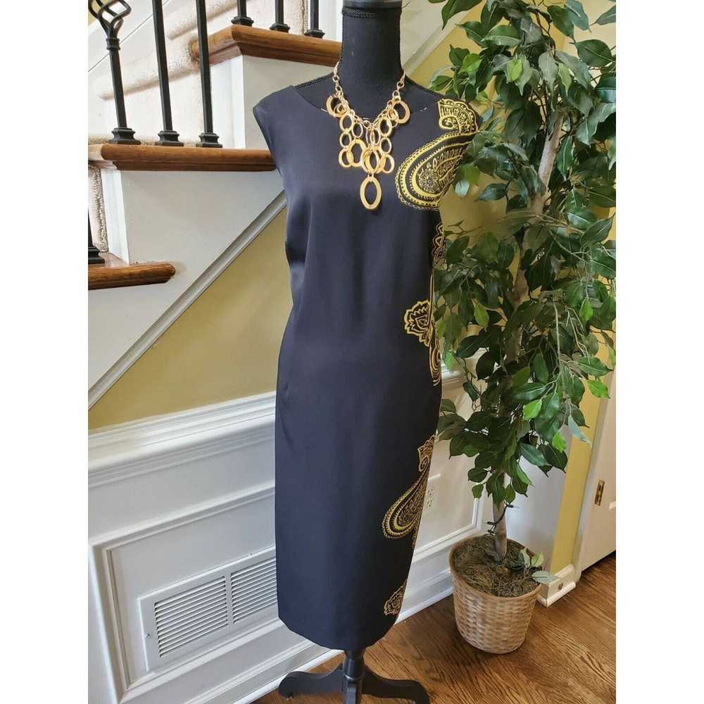 Maya Brooke Black Yellow Dress Size 20W - image 9