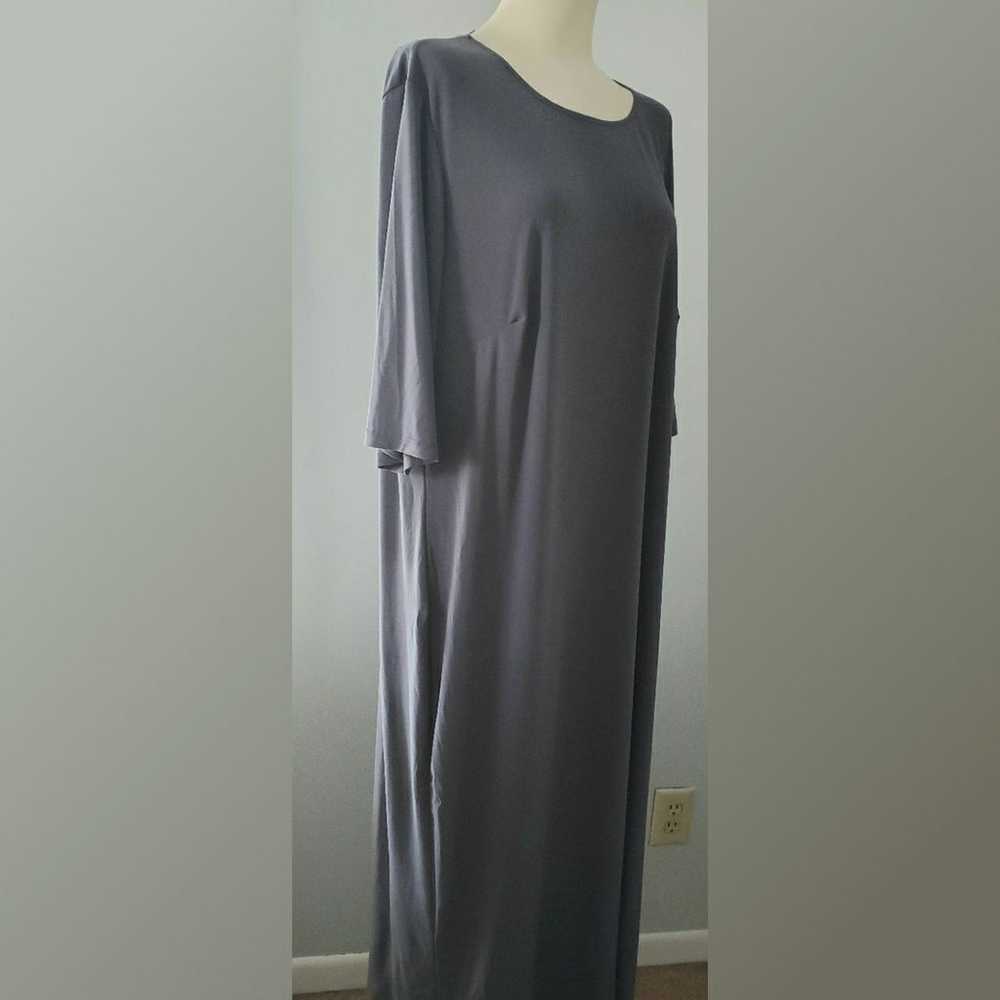 Tiana B. Gray Polyester Knit Maxi Dress - image 2